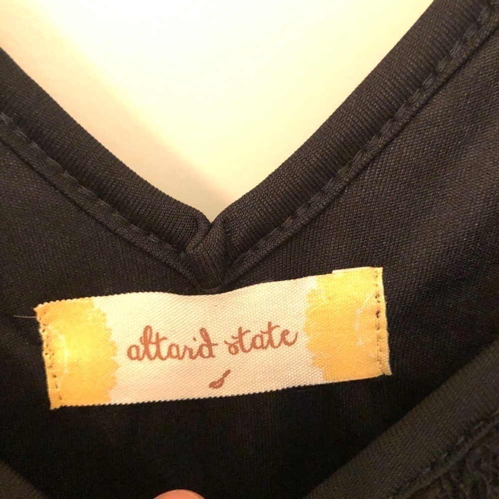 2/$30 Altar’d State - Black Sleeveless Mini Crochet Dress Size Small - Picture 4 of 6